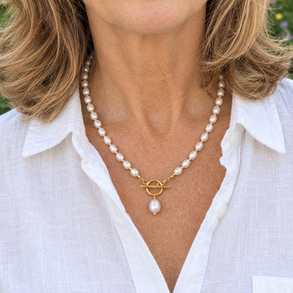 Classic Pearl Drop Necklace