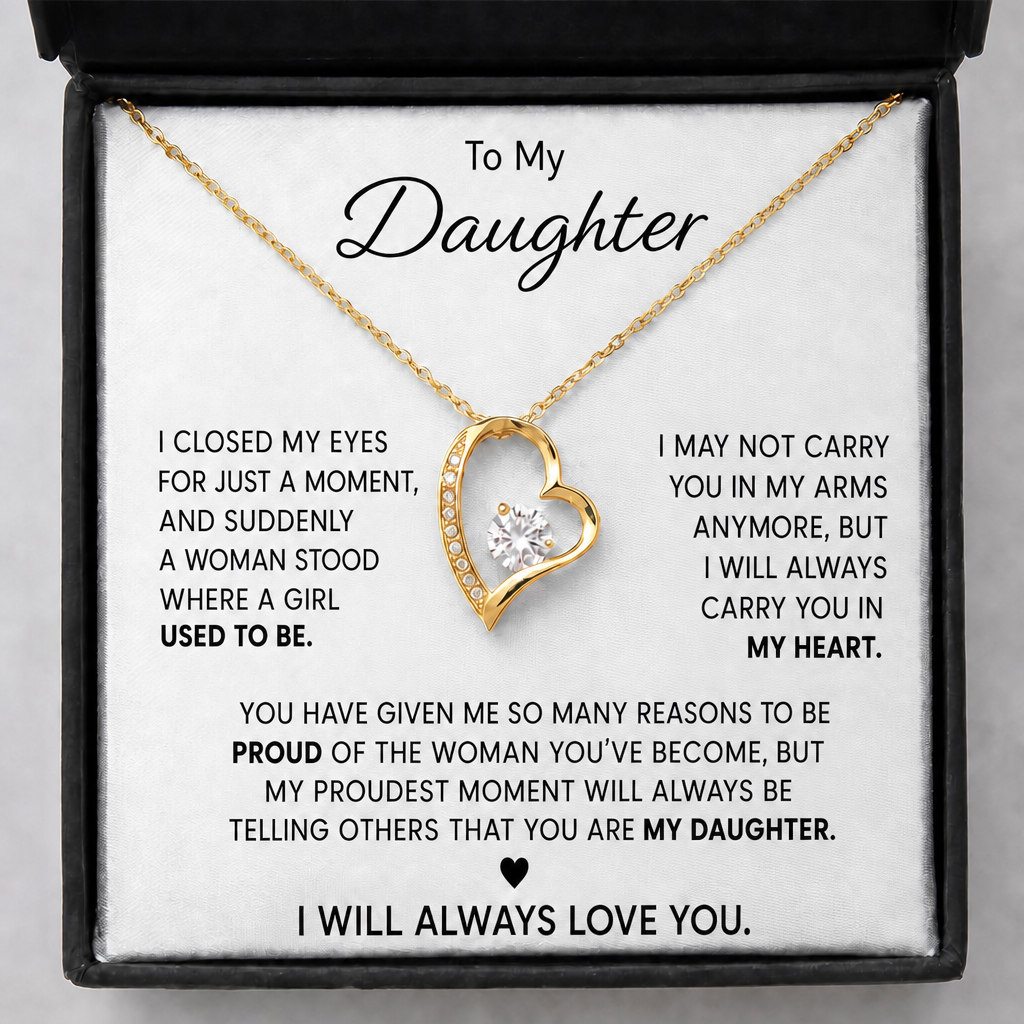 To My Daughter - “Always In My Heart” Necklace