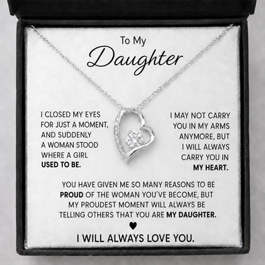 To My Daughter - “Always In My Heart” Necklace