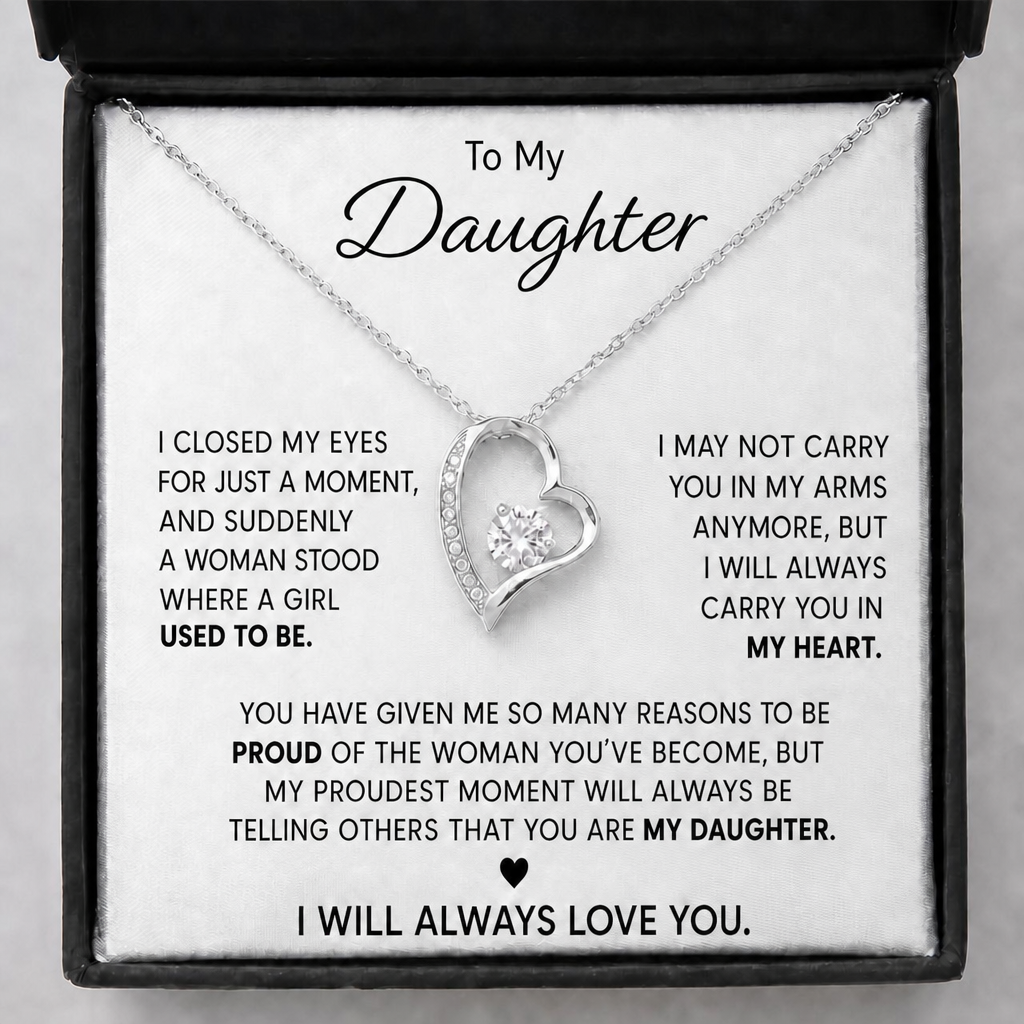 To My Daughter - “Always In My Heart” Necklace
