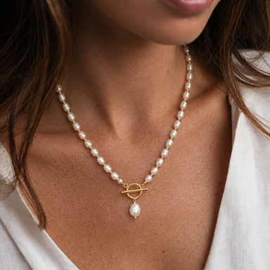 Classic Pearl Drop Necklace